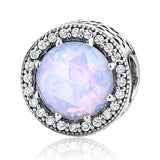 100% Real 925 Sterling Silver 10 Colors Crystal Radiant Hearts Charm Fit Original WST Charm Bracelet Authentic Jewelry Gift