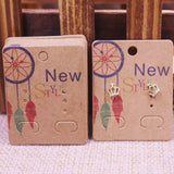 100Pcs Jewelry Display Card Earring 4x5cm earring card Hang Tag card DIY jewelry stud earring package cards