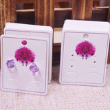 100Pcs Jewelry Display Card Earring 4x5cm earring card Hang Tag card DIY jewelry stud earring package cards