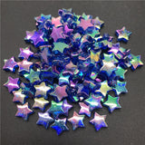 100pcs 11x4mm Acrylic Spacer Beads Five-pointed Star Transparent Rainbow Color Beads For Jewelry Making