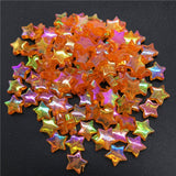 100pcs 11x4mm Acrylic Spacer Beads Five-pointed Star Transparent Rainbow Color Beads For Jewelry Making