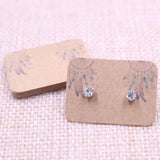 100pcs Cute New Arrived Earring Card Display Jewelry Custom Personal Style Catch Dream Design Colorful Plant Cardboard 3.5x2.5cm