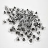 100pcs DIY Craft Accessories Silicon Stud Earring earrings Back Stoppers Ear Post Nuts Jewelry Findings Components Gold and Silv