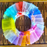 100pcs Jewelry Gift Bag 7x9 9x12 10x15 13x18cm Jewelry Packaging Organza bags Favor Wedding Party Christmas Gift Packaging Bags