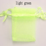 100pcs/lot 5*7cm,7*9cm,9x12cm organza bag Christmas wedding gift bag candy Packaging jewelry packing bags gift pouches 23 colors
