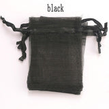 100pcs/lot 5*7cm,7*9cm,9x12cm organza bag Christmas wedding gift bag candy Packaging jewelry packing bags gift pouches 23 colors