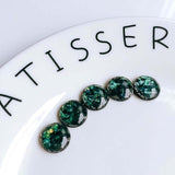 10mm 12mm Mixed Colors Resin Glass Cabochon Stone Fit Earring Pendant Base Jewelry Components Diy Material 80pcs