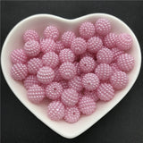 10mm 50pcs Acrylic Beads Bayberry Beads Round Loose Beads Fit Europe Beads For Jewelry Making DIY Accessories