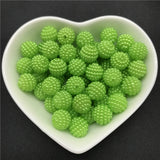 10mm 50pcs Acrylic Beads Bayberry Beads Round Loose Beads Fit Europe Beads For Jewelry Making DIY Accessories