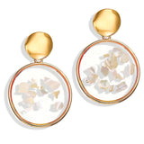 17KM NEW Geometric Korean Earrings For Women 2019 Big Round Heart Gold Drop Earring Christmas Fashion Bohemian Jewelry Wholesale