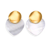 17KM NEW Geometric Korean Earrings For Women 2019 Big Round Heart Gold Drop Earring Christmas Fashion Bohemian Jewelry Wholesale