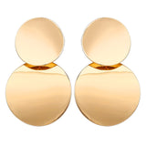 17KM NEW Geometric Korean Earrings For Women 2019 Big Round Heart Gold Drop Earring Christmas Fashion Bohemian Jewelry Wholesale