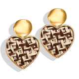 17KM NEW Geometric Korean Earrings For Women 2019 Big Round Heart Gold Drop Earring Christmas Fashion Bohemian Jewelry Wholesale