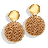 17KM NEW Geometric Korean Earrings For Women 2019 Big Round Heart Gold Drop Earring Christmas Fashion Bohemian Jewelry Wholesale