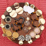 17KM NEW Geometric Korean Earrings For Women 2019 Big Round Heart Gold Drop Earring Christmas Fashion Bohemian Jewelry Wholesale