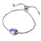 17KM New Round Tennis Bracelet For Women Rose Gold Silver Color Cubic Zirconia Charm Bracelets & Bangles Femme Wedding Jewelry