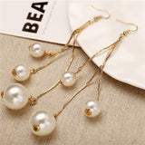 17KM Oversize Pearl Hoop Earrings For Women Girls Unique Twisted Big Earrings Circle Earring Brinco Statement Fashion Jewelry