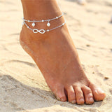 2019 New Boho Turtle Pendant Anklets For Women Shell Anklet Bracelets On The Leg Bohemian Foot Ocean Jewelry Drop Shipping