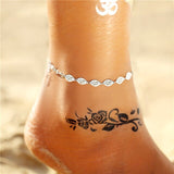 2019 New Boho Turtle Pendant Anklets For Women Shell Anklet Bracelets On The Leg Bohemian Foot Ocean Jewelry Drop Shipping
