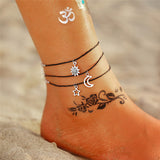 2019 New Boho Turtle Pendant Anklets For Women Shell Anklet Bracelets On The Leg Bohemian Foot Ocean Jewelry Drop Shipping