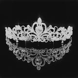 2019 Women Princess Crown Headband Crystal Rhinestone Tiara And Crowns Hair Band Jewelry Silver Bridal Hair Accessories Wedding