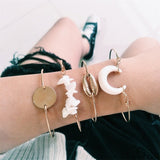 21 Styles Classic Arrow Knot Round Crystal Gem Multilayer Adjustable Open Bracelet Set Women Fashion Party Jewelry Gift