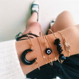 21 Styles Classic Arrow Knot Round Crystal Gem Multilayer Adjustable Open Bracelet Set Women Fashion Party Jewelry Gift