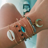 21 Styles Classic Arrow Knot Round Crystal Gem Multilayer Adjustable Open Bracelet Set Women Fashion Party Jewelry Gift