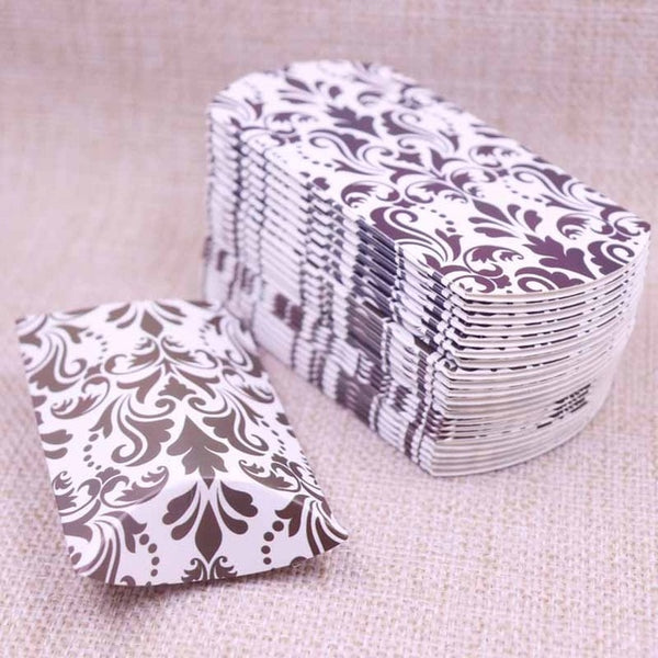 24pcs/1lot Wholesale Pillow Shape Jewelry&necklace&Earring DIsplay Box original designs flower pattern Gift box 20X55X80mm