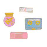 3~6pcs/set Cat rose bird koi sakura cool car Brooch Button Pins Denim lapel pin badge Fashion cartoon jewelry Gift for Kids girl