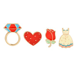 3~6pcs/set Cat rose bird koi sakura cool car Brooch Button Pins Denim lapel pin badge Fashion cartoon jewelry Gift for Kids girl