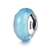 32 Styles Real 925 Sterling Silver Effervescence Murano Glass Beads Fit Original Charm Bracelet Authentic S925 Jewelry