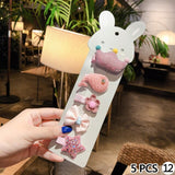 4/5Pcs/set Jewelry Hair Jewelry Baby Cute Cartoon Bow Hair Clip Hair Ornament Hairpins Barrettes Headband Women Hair Accessories