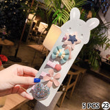 4/5Pcs/set Jewelry Hair Jewelry Baby Cute Cartoon Bow Hair Clip Hair Ornament Hairpins Barrettes Headband Women Hair Accessories