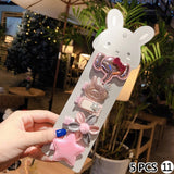 4/5Pcs/set Jewelry Hair Jewelry Baby Cute Cartoon Bow Hair Clip Hair Ornament Hairpins Barrettes Headband Women Hair Accessories