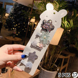 4/5Pcs/set Jewelry Hair Jewelry Baby Cute Cartoon Bow Hair Clip Hair Ornament Hairpins Barrettes Headband Women Hair Accessories