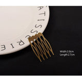5/10 Teeth Metal Hair Comb Bronze Tone Hair Clips Claw Hairpins DIY Jewelry Findings & Components Wedding Hair Supplies HK107