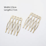 5/10 Teeth Metal Hair Comb Bronze Tone Hair Clips Claw Hairpins DIY Jewelry Findings & Components Wedding Hair Supplies HK107