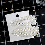 5 PCS / Set Korea Metal Full Pearl Hair Pins Women Hair Clip Pin Barrette Headwear Hairpins Jewelry Accessories Hair Ornament