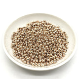 500/200/50pcs 2/4/6mm Gold/Silver/Bronze Tone Metal Beads Smooth Ball Spacer Beads For Jewelry Making