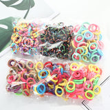 50Pcs/lot Women Hair Jewelry Children's Candy Color Elastic Hair Ring Hair Band Cute Hair Accessories Hair Rope Headpiece Gifts