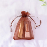 50pcs Organza Bags Delicate Solid Bags Cute 7x9cm 9x12cm 10x15cm 13x18cm Custom Logo Jewelry Kids Candy Package Newest Design