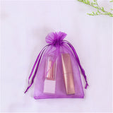 50pcs Organza Bags Delicate Solid Bags Cute 7x9cm 9x12cm 10x15cm 13x18cm Custom Logo Jewelry Kids Candy Package Newest Design