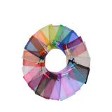 50pcs Organza Bags Delicate Solid Bags Cute 7x9cm 9x12cm 10x15cm 13x18cm Custom Logo Jewelry Kids Candy Package Newest Design