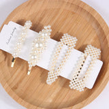 5Pcs/Set Pearl Hair Clip for Women Elegant Sweet Fashion Pearl Hair Pins  Barrette Stick Hair Pin  Hair Clips Hair Jewelry