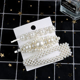5Pcs/Set Pearl Hair Clip for Women Elegant Sweet Fashion Pearl Hair Pins  Barrette Stick Hair Pin  Hair Clips Hair Jewelry
