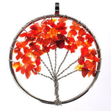 7 Chakra Quartz Natural Stone Tree of Life pendulum Pendant Necklace for Women  Healing Crystal Necklaces Pendants Reiki Jewelry