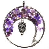 7 Chakra Stones Crystal necklaces Pendants Natural Stone Tree of Life Pendulum Pendant Necklace for Women Healing Reiki Jewelry