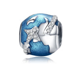 925 Sterling Silver Berloque Family House Eiffel Tower Camera Travel Dream Coffee Cup Shoes Charm Fit Charm Bracelet DIY Jewelry