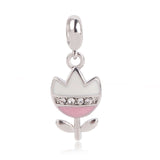 AIFEILI Pendant Series Suitable For Pandora Womens Bracelet Jewelry European Charm Beads Personality Flower Arrow Princess Gift